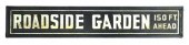 FRAMED TIN ROAD SIGN, READS "R