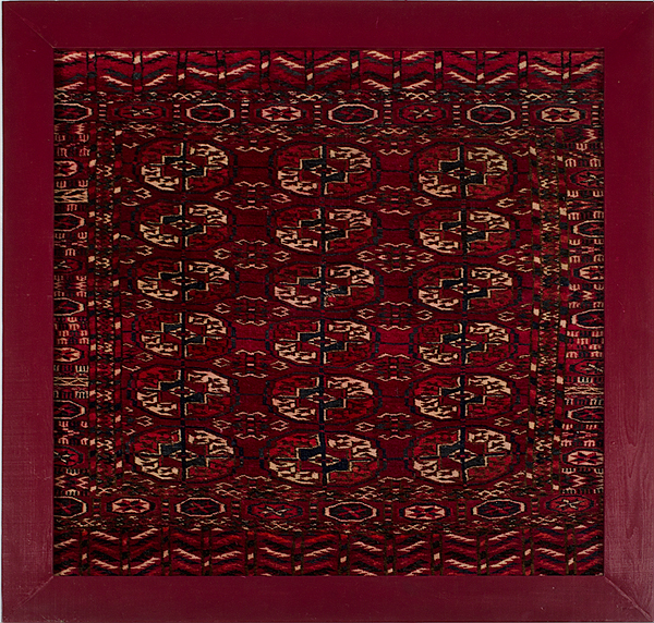 Framed Turkomen Rug Central Asia ca