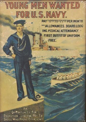 FRAMED U.S. NAVY RECRUITING