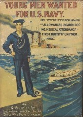 FRAMED U.S. NAVY RECRUITING PO