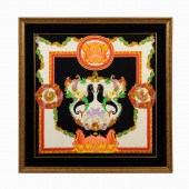FRAMED VERSACE SCARF, MERMAIDS