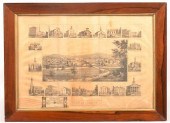FRAMED VIEW OF YORK PA LITHOGR