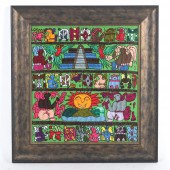 FRAMED VINTAGE BELIZEAN FOLK A