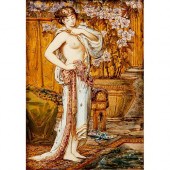 FRAMED W J W NUNN TILE, BATHER