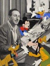 FRAMED WALT DISNEY DRAWING BOA