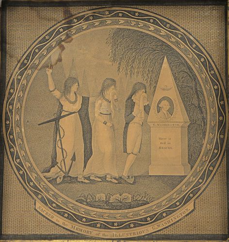 FRAMED WASHINGTON MOURNING