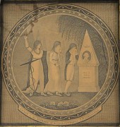 FRAMED WASHINGTON MOURNING ENG