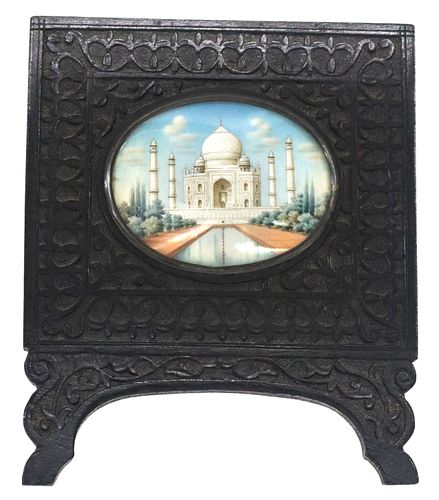 FRAMED WATERCOLOR MINIATURE OF