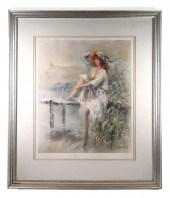 FRAMED "WATERSIDE" BY WILLEM H