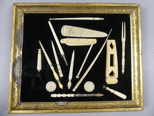 FRAMED WHALE BONE
