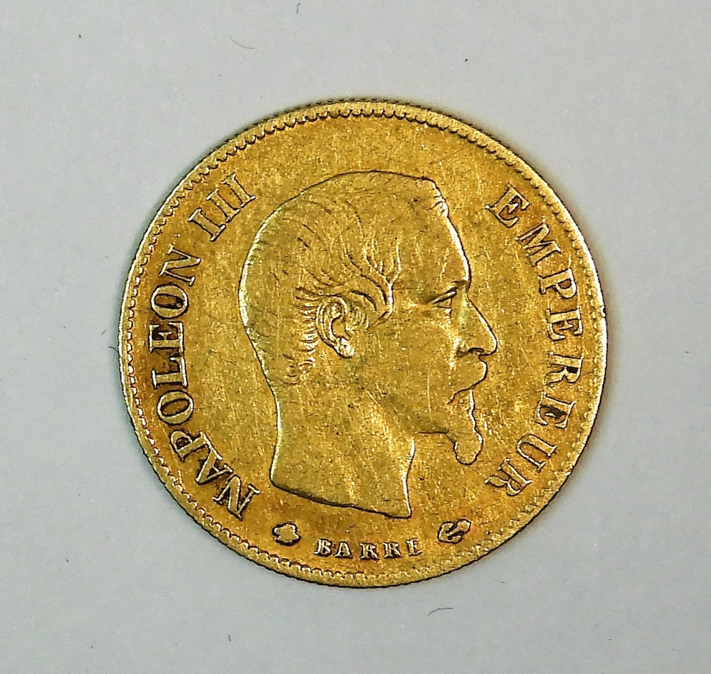 FRANCE 1860 NAPOLEON III 10 FRANC