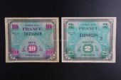 FRANCE 2 FRANCS AND 10 FRANCS,