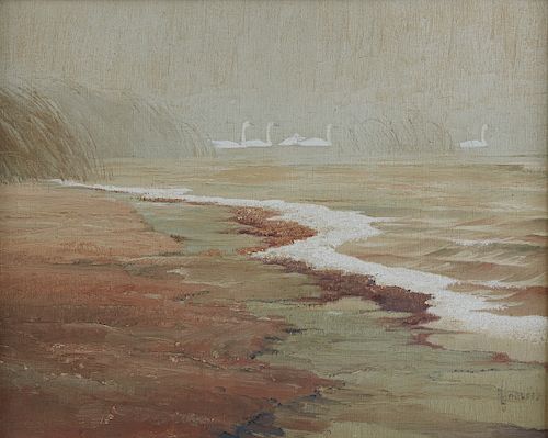 FRANCES LEE JAQUES LANDSCAPE OIL ON