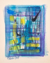 FRANCIS BOTT ABSTRACT GOUACHE
