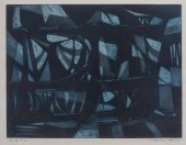 FRANCIS KELLY, BLUE ABSTRACT,