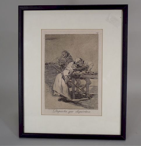 FRANCISCO GOYA, "DESPACHA QUE
