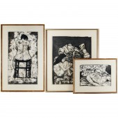 FRANCO MINEI, (3) INK AND WASH