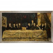 FRANCO MINEI, LARGE OIL ON PAN