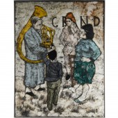 FRANCO MINEI, LARGE TEMPERA ON