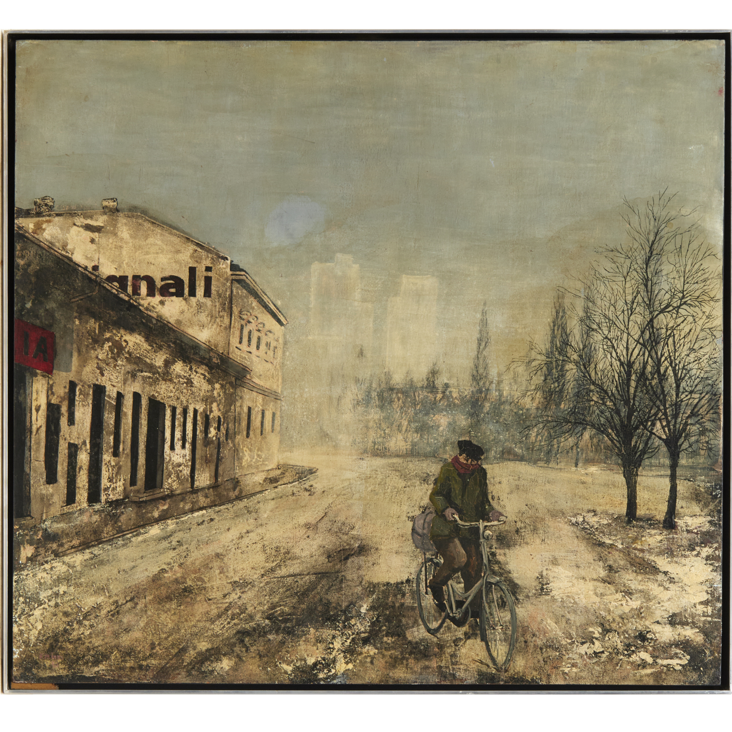 FRANCO MINEI, OIL ON WOOD PANEL,