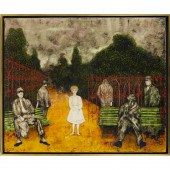 FRANCO MINEI, OIL ON WOOD PANE