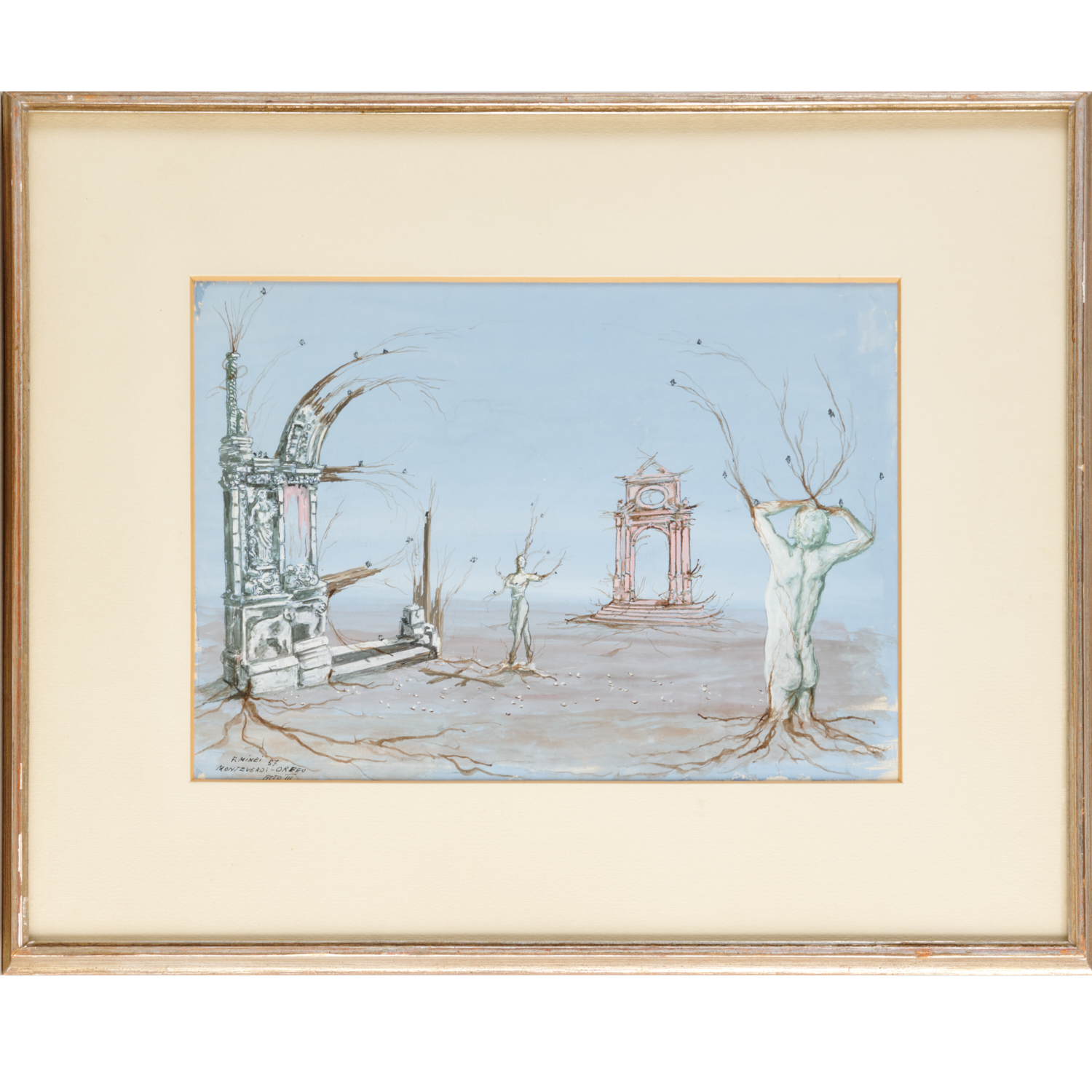 FRANCO MINEI, SURREAL TEMPERA ON