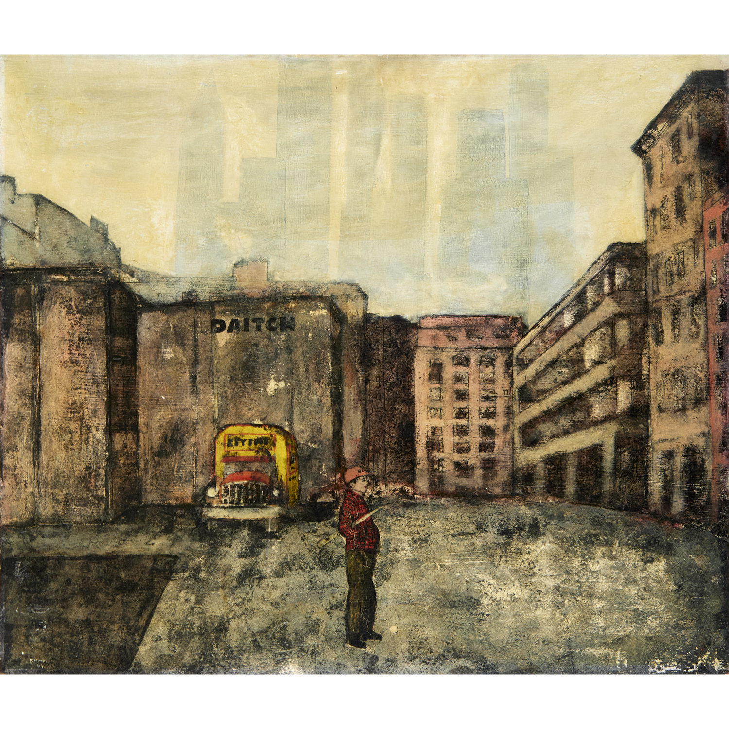 FRANCO MINEI, TEMPERA ON PANEL,