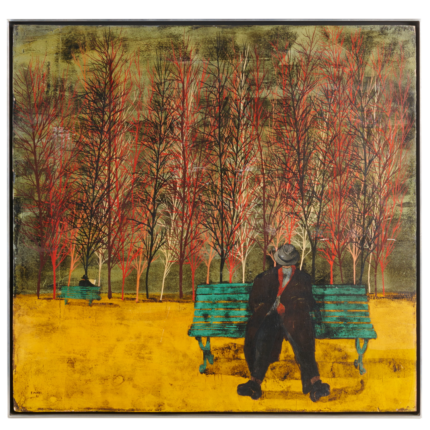 FRANCO MINEI, TEMPERA ON PANEL,