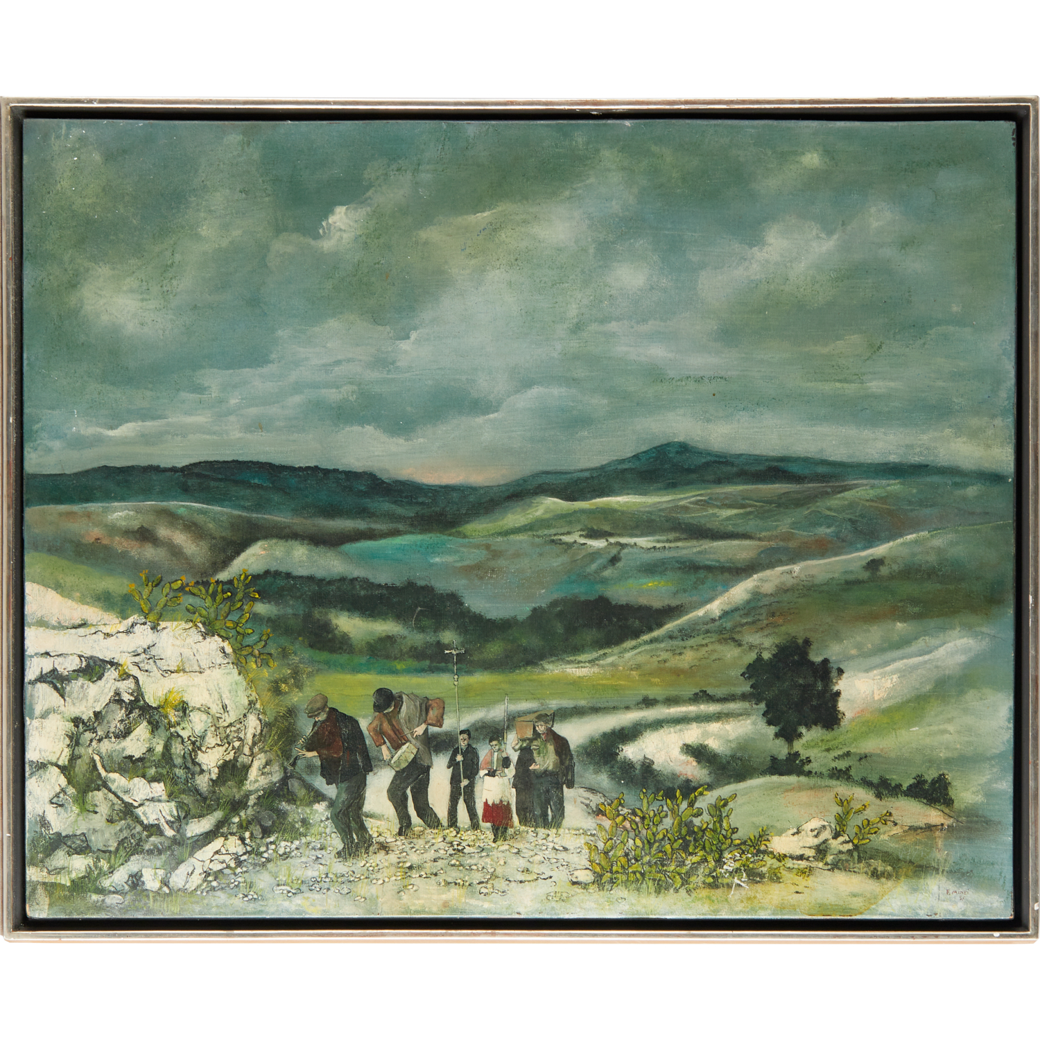 FRANCO MINEI, TEMPERA ON PANEL,