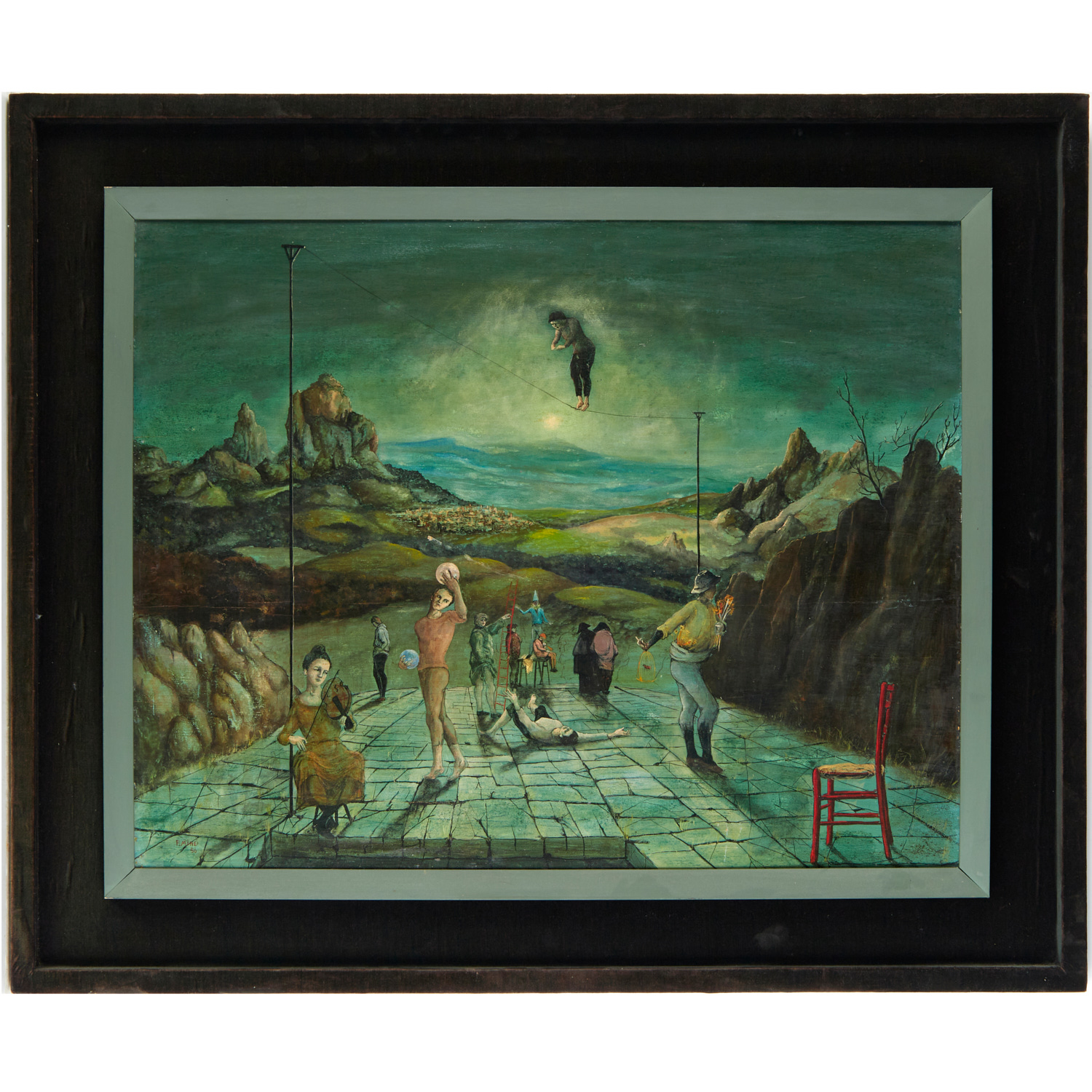 FRANCO MINEI, TEMPERA ON PANEL,