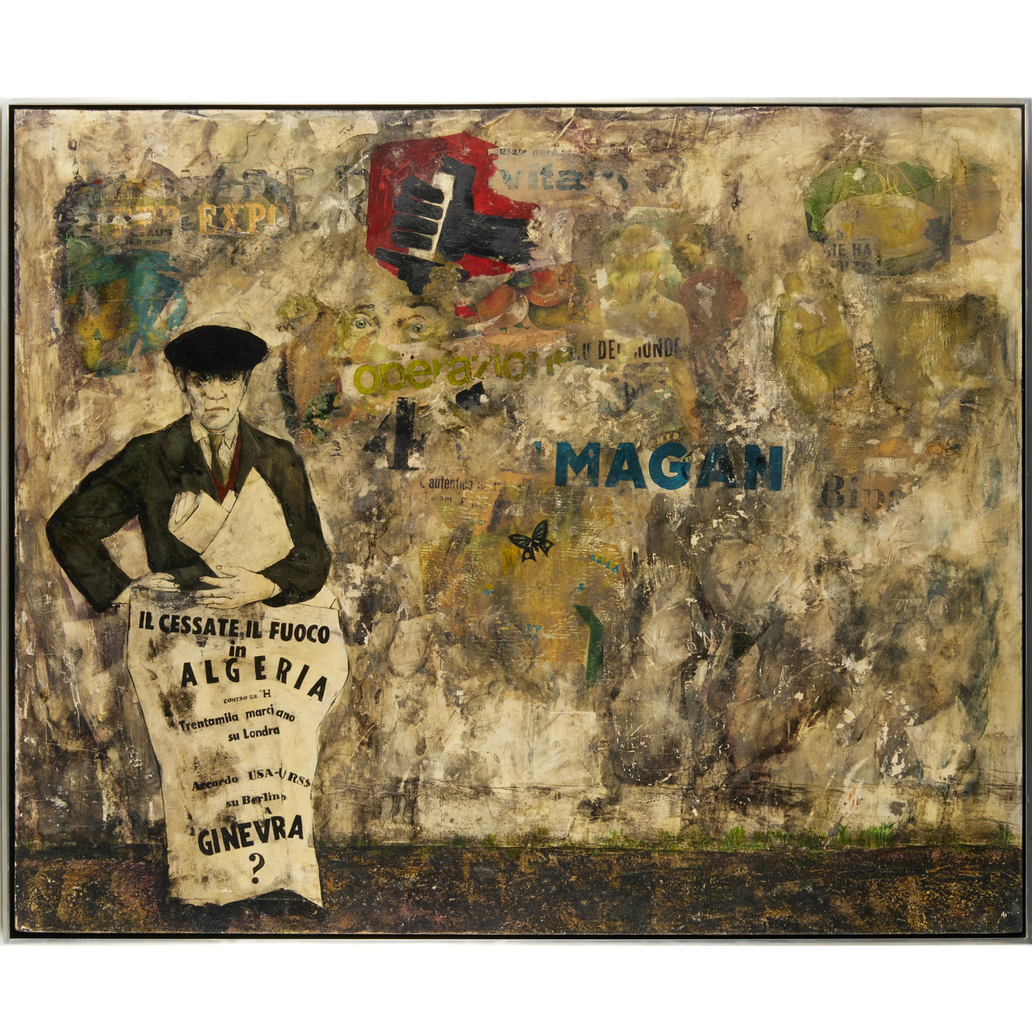 FRANCO MINEI, TEMPERA ON PANEL,