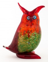 FRANCO MORETTI ART GLASS OWL S