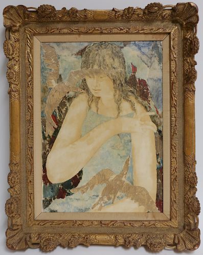 FRANCOIS BOERI, GIRL W BIRDS,
