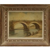 FRANCOIS BOUDIN, OIL ON BOARD