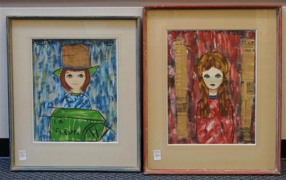 FRANCOIS, GIRLS, TWO MIXED MEDIAS
