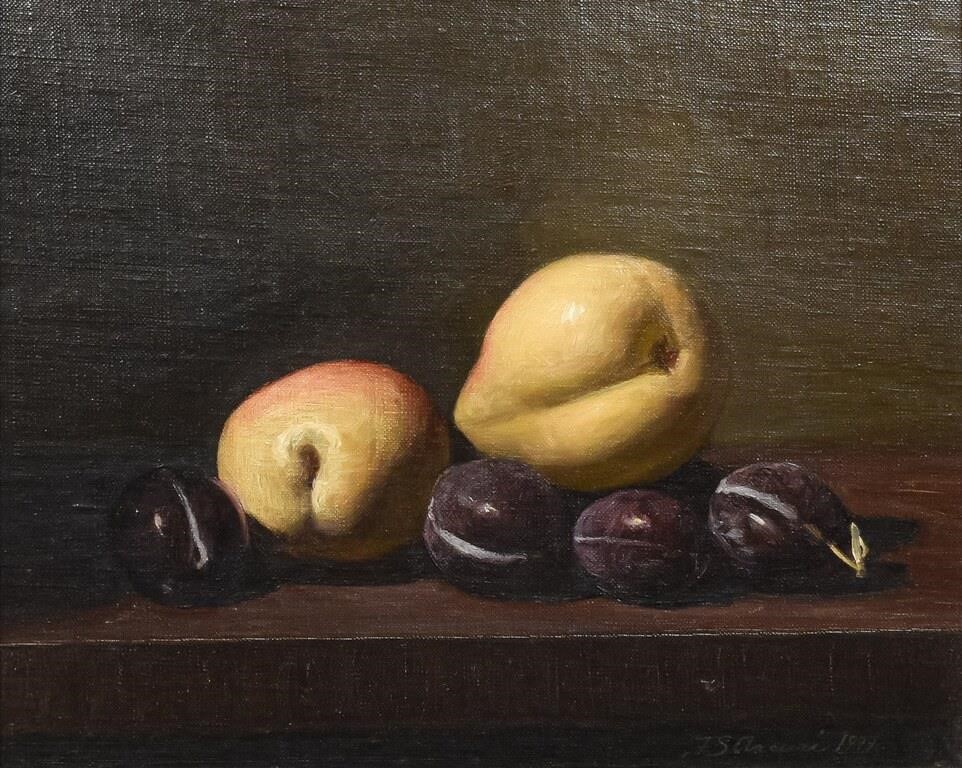 FRANK ARCURI OIL ON LINEN "PEARS