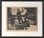 FRANK BENSON SIGNED PRINT 20TH