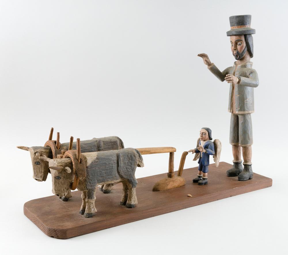 FRANK BRITO FOLK ART CARVING OF A
