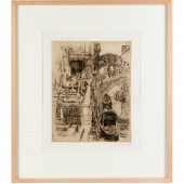 FRANK DUVENECK, DRYPOINT ETCHI