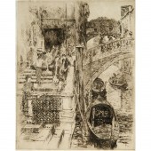 FRANK DUVENECK, DRYPOINT ETCHI