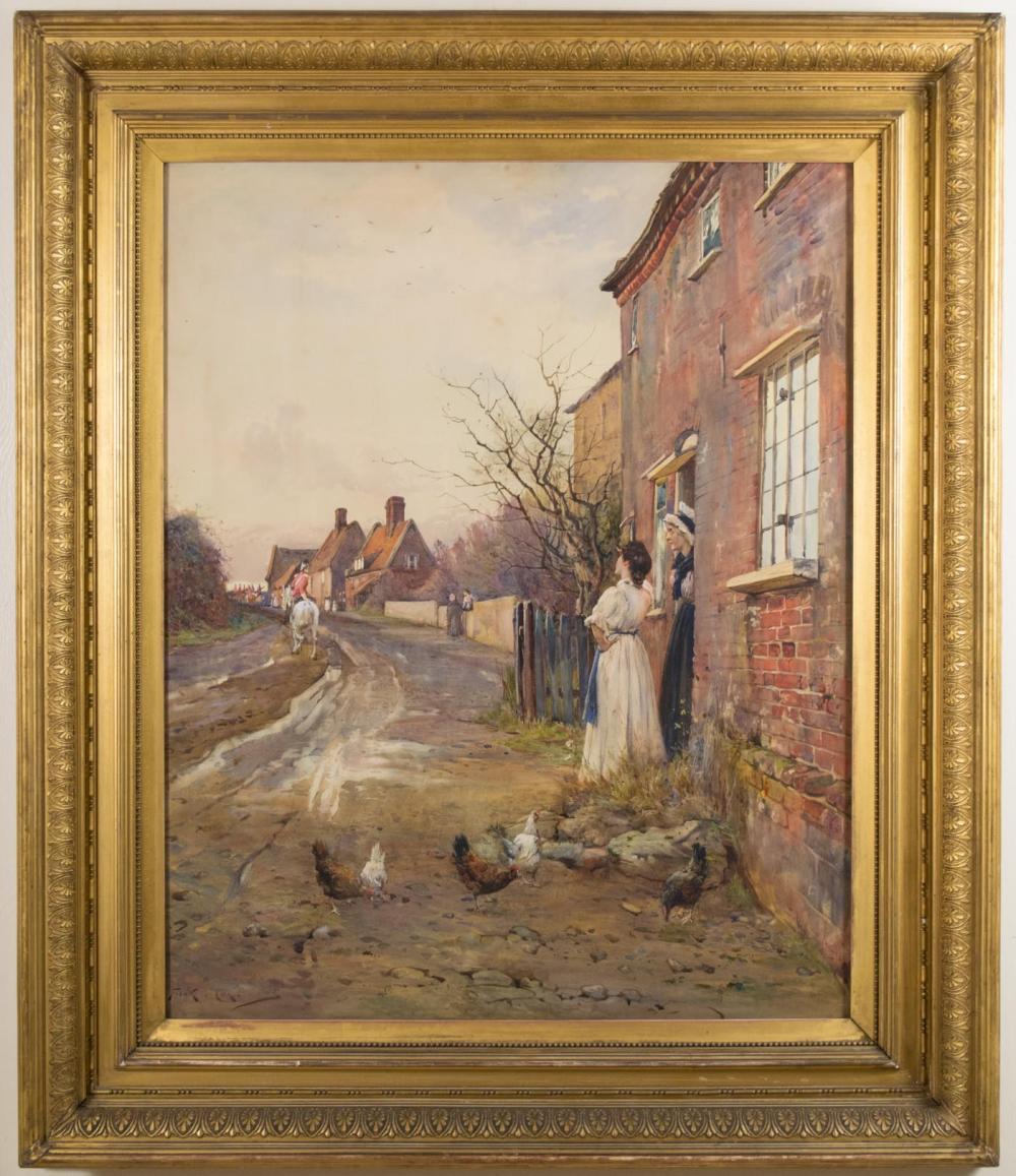 FRANK E. COX WATERCOLOR ON