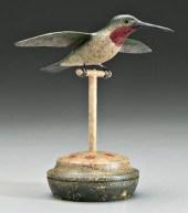 Frank Finney carving, hummingb