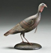 Frank Finney carving turkey, c