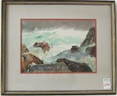 FRANK HARMON MYERS WATERCOLOR