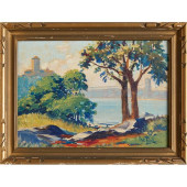 FRANK HAZELL, OIL ON CANVASBOA