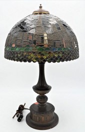 FRANK KUCERA LEADED GLASS TABL