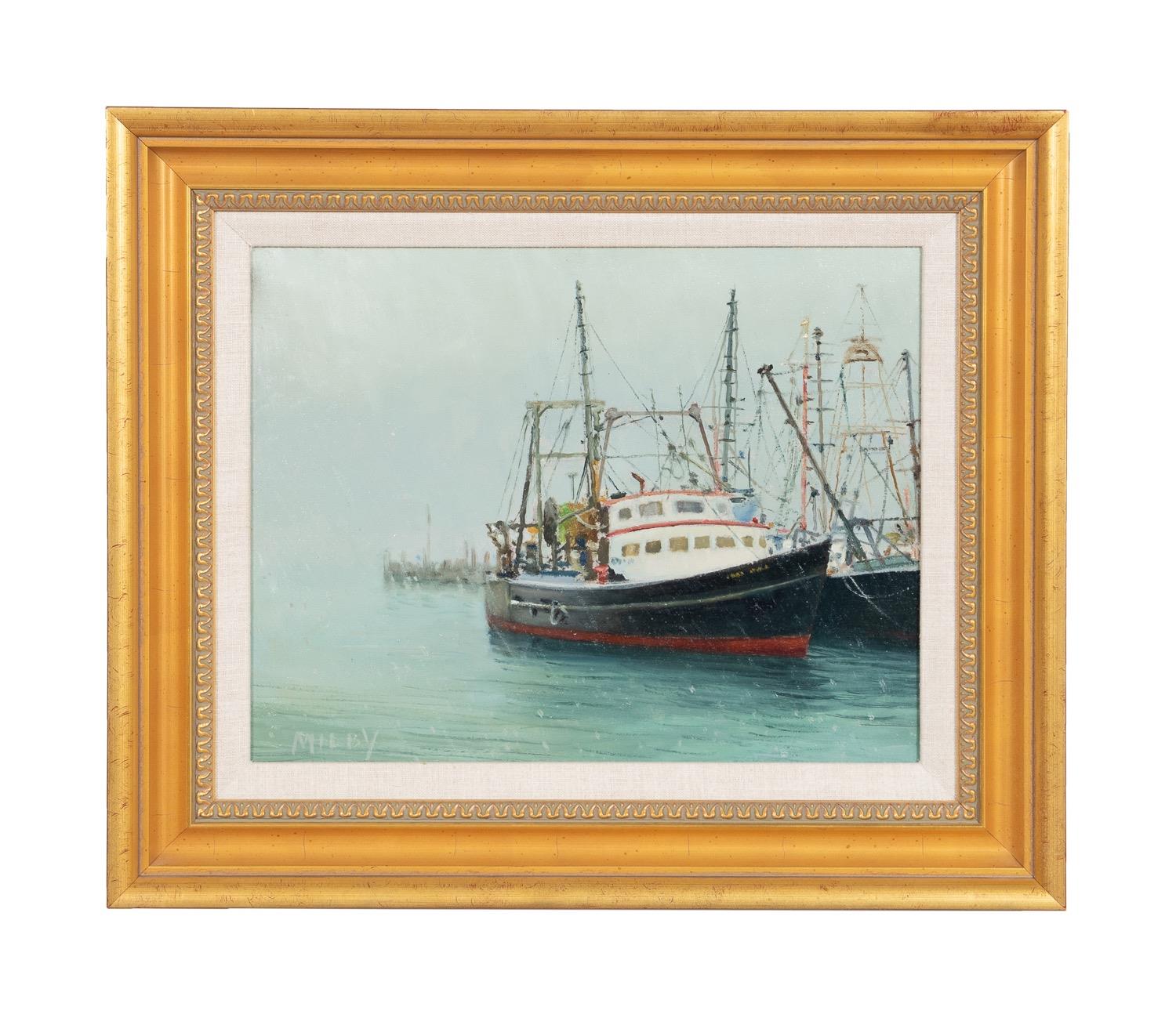 FRANK MILBY, FISHING BOAT, OIL ON