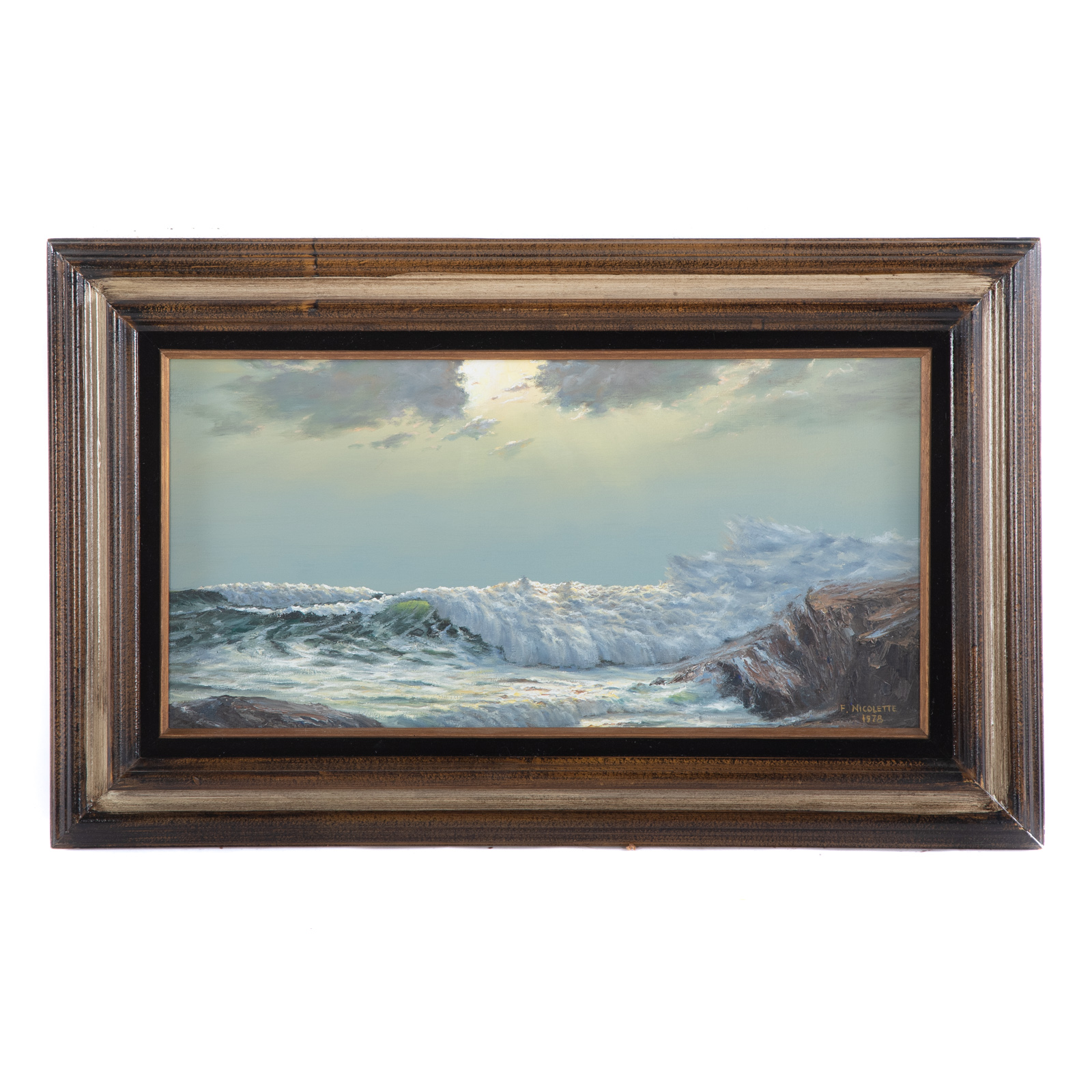 FRANK NICOLETTE. SEASCAPE, OIL ON