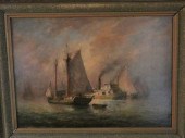 FRANK PULLING HARBOR PAINTINGA