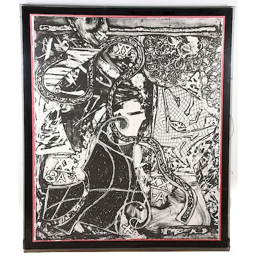 FRANK STELLA PRINT, SWAN